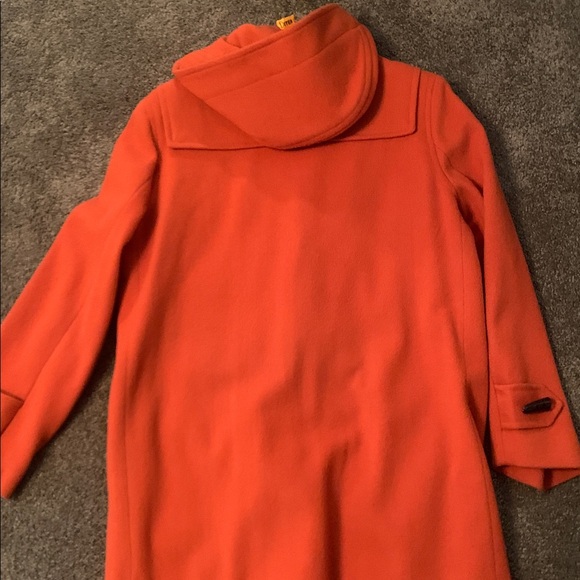 Mulberry Bright Orange Hooded  Lined Utility Jacket - Picture 6 of 7